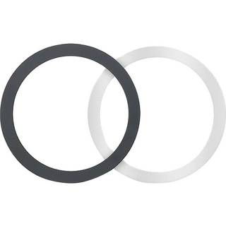 Tech-Protect MagMat MagSafe Universal Magnetisk Ring - 2-pak - sort og sølv