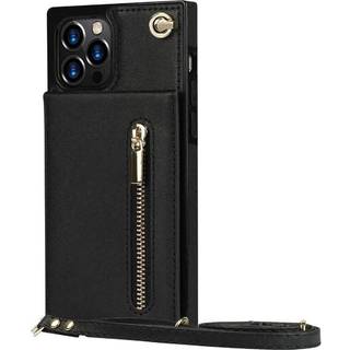 Zipper halskæde etui Apple iPhone 12 Pro Max - Sort