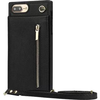 Zipper halskæde etui Apple iPhone 8 Plus - Sort