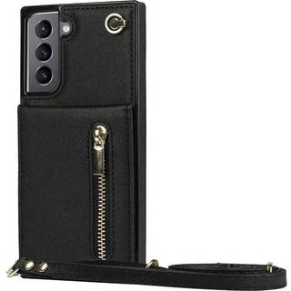 Zipper halskæde etui Samsung Galaxy S21 - Sort
