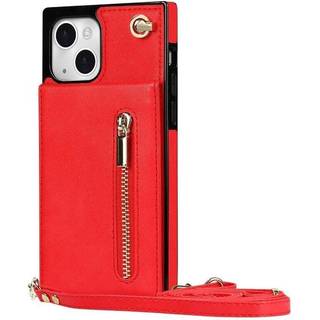 Zipper halskæde etui Apple iPhone 13 Mini - Rød
