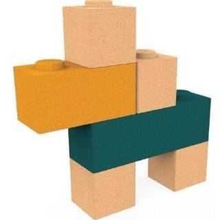Bæredygtige byggeklodser i økologisk og støjsvagt kork til børn