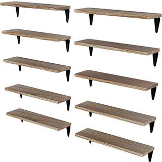 Wallniture Arras tr? flydende hylder til v?gopbevaring 17 """" x4.5 """" lille boghylde s?t med 10 h?ngende boghylder til stue sovev?relse kontor br?