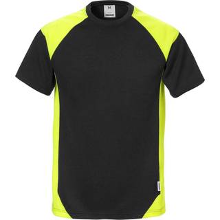 Fristads 122396 T-shirt, Image 7046 / Arbejds T-shirt Marine/Hi-Vis gul XS