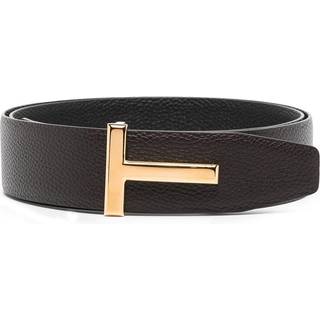Tom Ford T Icon reversible leather belt - brown - 90CM