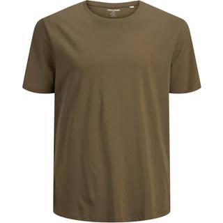 Plus Size Ensfarvet T-shirt