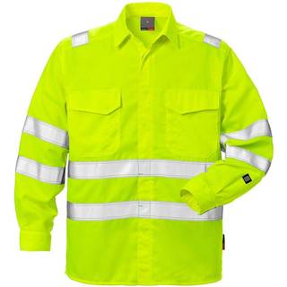 Fristads 124176 Hi Vis Skjorte kl.3 7049 / Arbejdsskjorte Hi-Vis gul 4XL