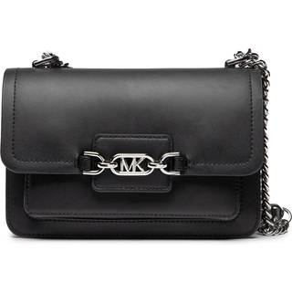 MK Heather Large Leather Shoulder Bag - Black - Michael Kors - ONE SIZE