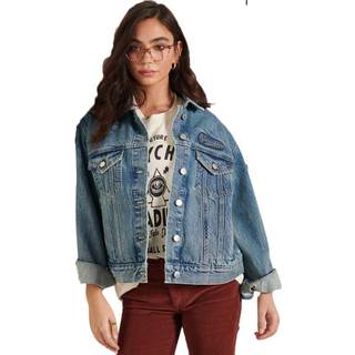 Superdry Crafted truckerjakke med boyfrienddesign