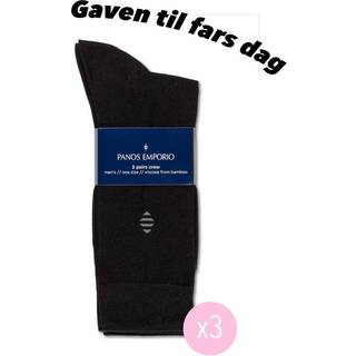 Panos Emporio 3-pak Daniel Bamboo Sock - Black - One Size