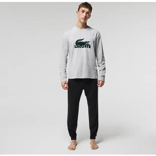 LACOSTE pyjamassæt i sort og grå til herre