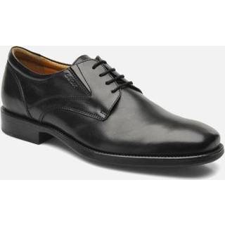 GEOX Herren Derby schwarz Glattleder