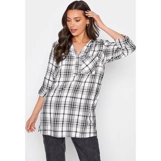 Lts Tall White Check Overhead Shirt 12 Lts | Tall Women's Shirts & Blouses
