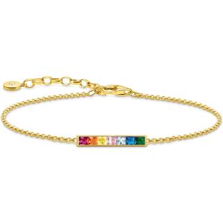 Thomas Sabo A2068-996-7-L19v Armband für Frauen Bunte Steine Goldfarben
