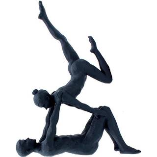 Yoga figur med par - Rustik sort