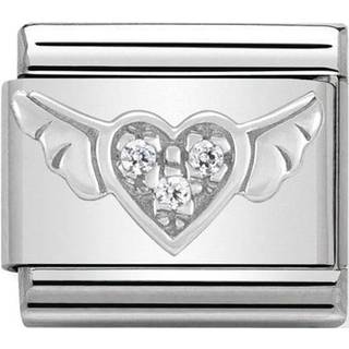 Nomination Classic - Composable Classic - Silber, Zirkonia - Herz mit Flügel - 330304/12 - silber