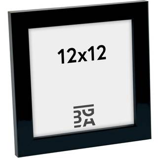 Ramme 6B Sort H.glans 12x12 cm