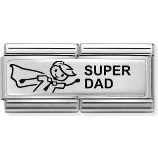 Nomination Silvershine Super Dad Double Charm - Stainless Steel