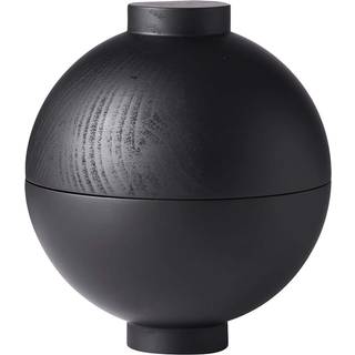 Kristina Dam Studio Wooden Sphere skål XL Ø16x18 cm Sort