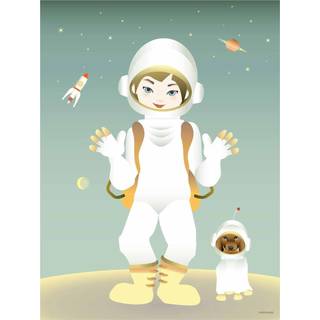 Tilbud: Spar 60% - Astronauten - Plakat 15x21 cm fra ViSSEVASSE