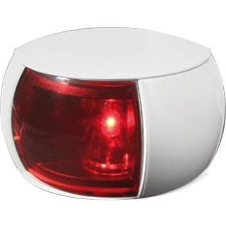 Bagbordslanterne for sidemontering Hella Naviled Compact, 0.9 W, 9 - 33 V, 112.5°, hvid plast/akryl, 71 x 53 x 33 mm, rød, for både &lt;20 meter + lyskilde LED 0.9 W