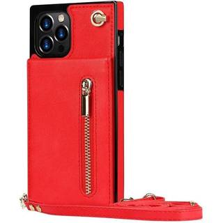 Zipper halskæde etui Apple iPhone 12 Pro - Rød