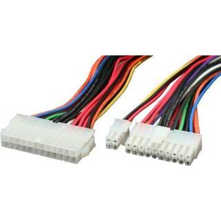 ATX strømkabel  24 pin hun til 20+4 pin han - 45 cm