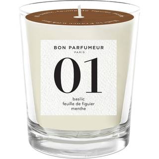 BON PARFUMEUR Home Line Stearinlys 01 Basil, Fig Leaf, Mint 180 g (1.978,00 kr / 1 kg) - 180 g