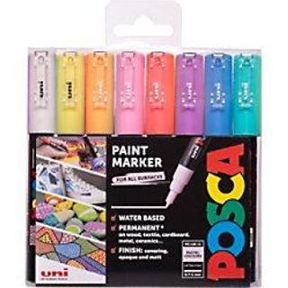 Posca Uni Marker Pastel - 8 vandbaserede tuscher til alle overflader