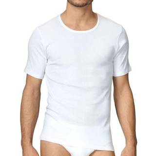 CALIDA Herren T-Shirt weiß Reine Baumwolle unifarben