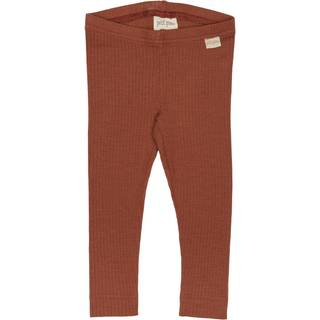 Petit Piao - Leggings Merino Wool Striped - Rust/Cream - 56