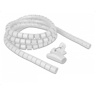 Delock Spiralslange organizer - 25 mm - 2.5 meter - Hvid