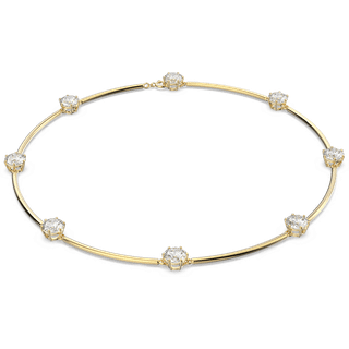 Constella Halsband, Rundschliff, Weiß, Glänzende Goldton-Beschichtung