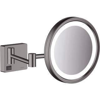 Hansgrohe AddStoris barber-/kosmetikspejl med LED-lys - sort krom