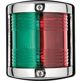 Kombinationslanterne til central montering Osculati, 10 W, 12 V, 112.5°, rustfrit stål, 75 x 64 x 58 mm, rød/grøn, til både &lt; 12 meter + lyskilde Halogen (12 V/10 W)