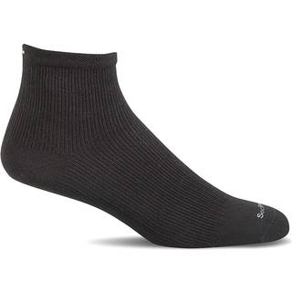 SOCKWELL Plantar Ease Quarter Black 20-30 mmHg Kompressionsstrømpe Str. 35/38