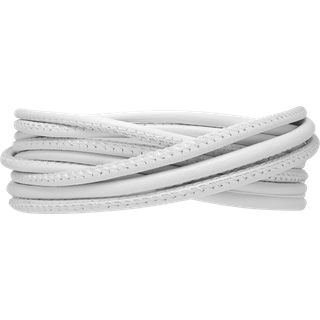 70 CM WHITE 3 STRINGS LÆDER 6 MM