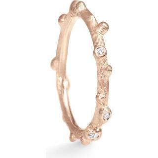 OLE LYNGGAARD COPENHAGEN Nature ring i 18 kt. rosaguld med 5 brillanter - Str. 57