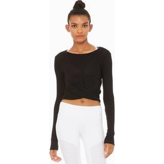 Alo Yoga Cover knit crop top - black - XS