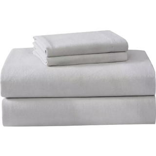 Laura Ashley Home - King Sheets Cotton Flannel Bedding Set b?rstet for ekstra bl?dhed og komfort (Gray King)