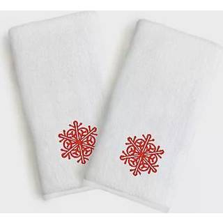 Linum Home Textiles ST00-2HT-63-flk h?ndkl?der Red Snow Flake (S?t p? 2)