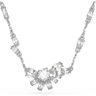 Swarovski Gema Silver Flower Necklace - Adjustable