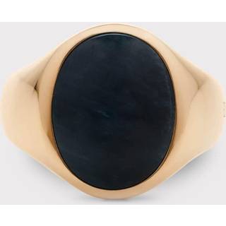 IX Oval Signet Ring Hawks Eye