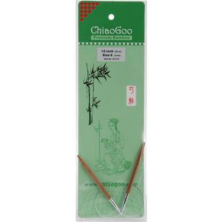 Chiaogoo bambus cirkulære strikning nåle 12 """" Størrelse 6/4 mm