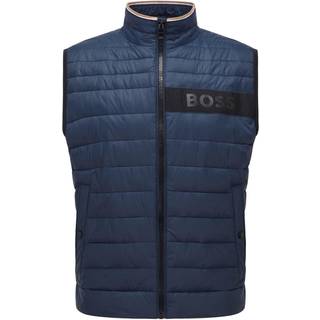BOSS Black Herren Steppweste blau unifarben