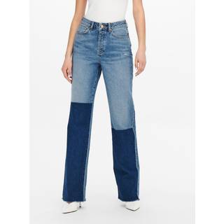 Zikka Farve Blok Bukser - Medium Blå Denim - Dame - M/32 - Jacqueline de Yong