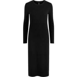 Pieces - Sort - Pckylie Ls O-Neck Midi Dress Noos B - Medium
