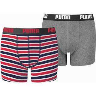 Men&#39;s Puma Printed Stripe Basic Boxer Boys (2-Pack), Size 16, Clothing - Ribbon Red - 16