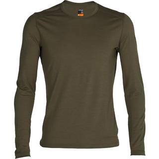 Icebreaker 200 Oasis L/S Crewe Merino undertøj Herrer størrelse XXL farve brun/olivengrøn