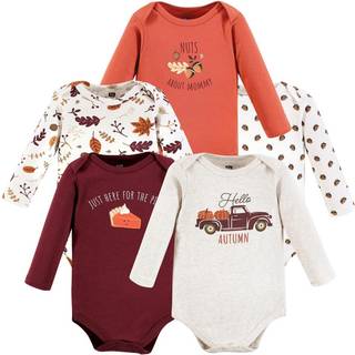 Hudson baby unisex baby bomuld langærmet bodysuits hej efterår 0-3 måneder